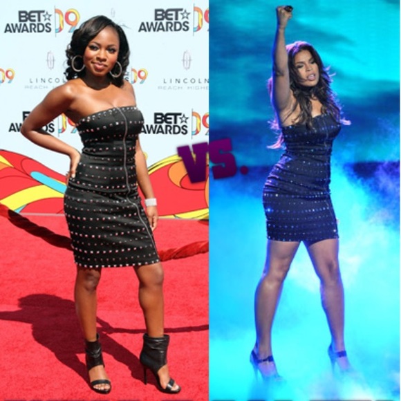 Y2k vintage Bebe embellished strapless Jessica rabbit dress - Picture 5 of 15